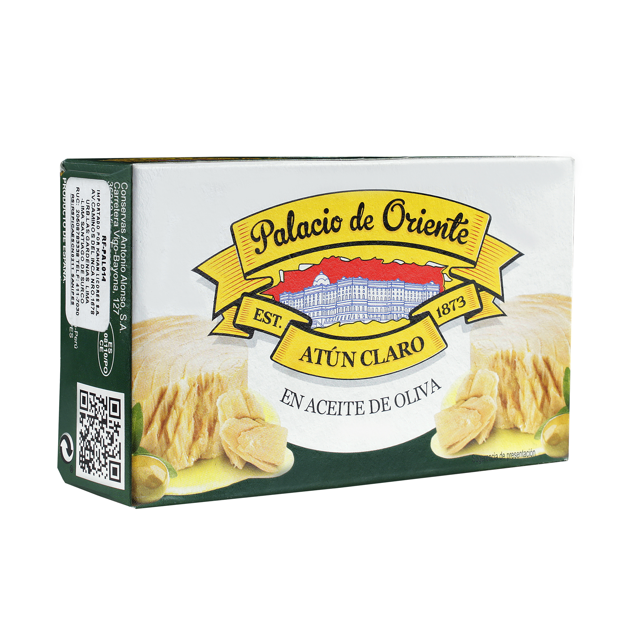 ENLATADO PALACIO DE ORIENTE ATÚN CLARO EN ACEITE DE OLIVA x 111GR