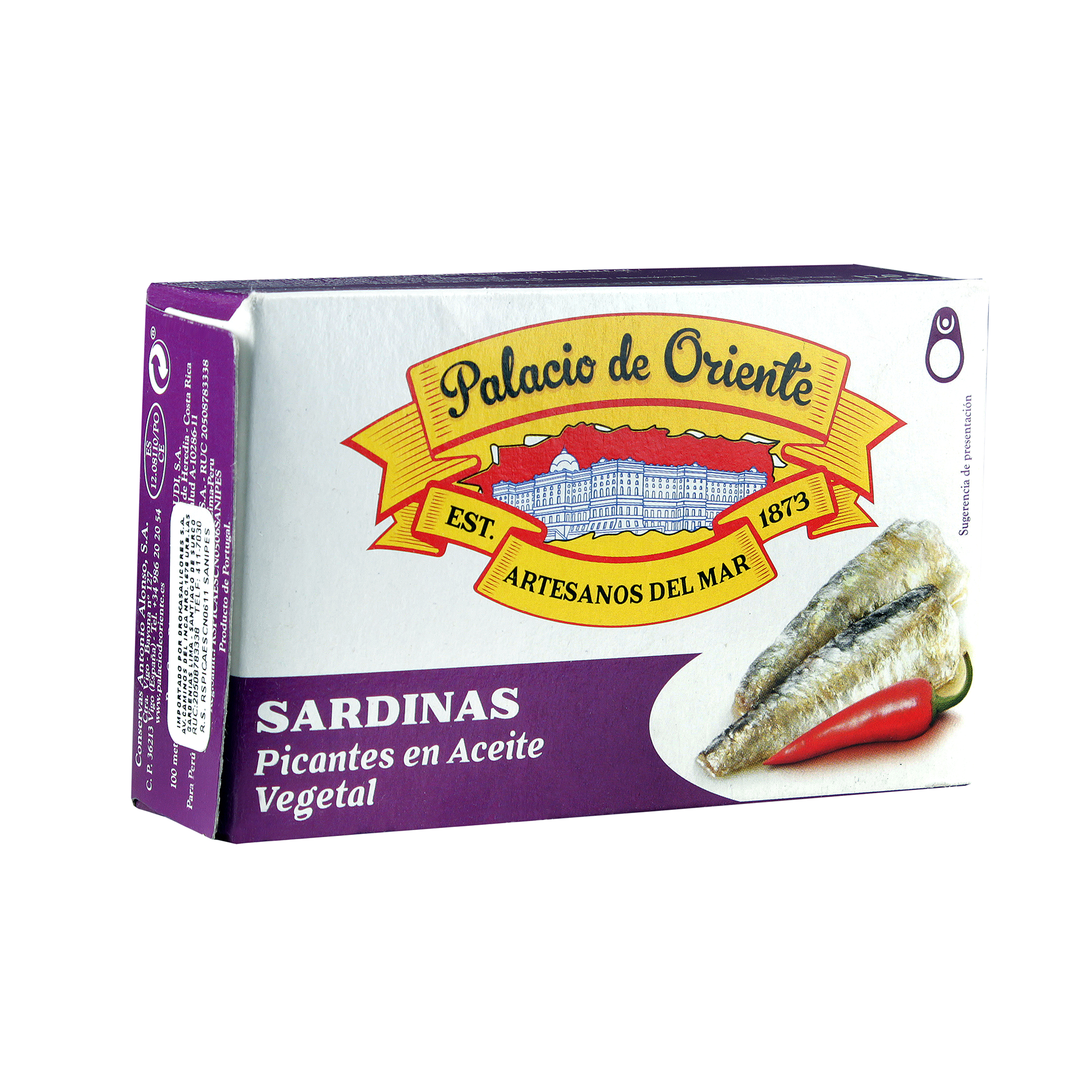 ENLATADO PALACIO DE ORIENTE SARDINAS PICANTES EN ACEITE VEGETAL x 111GR