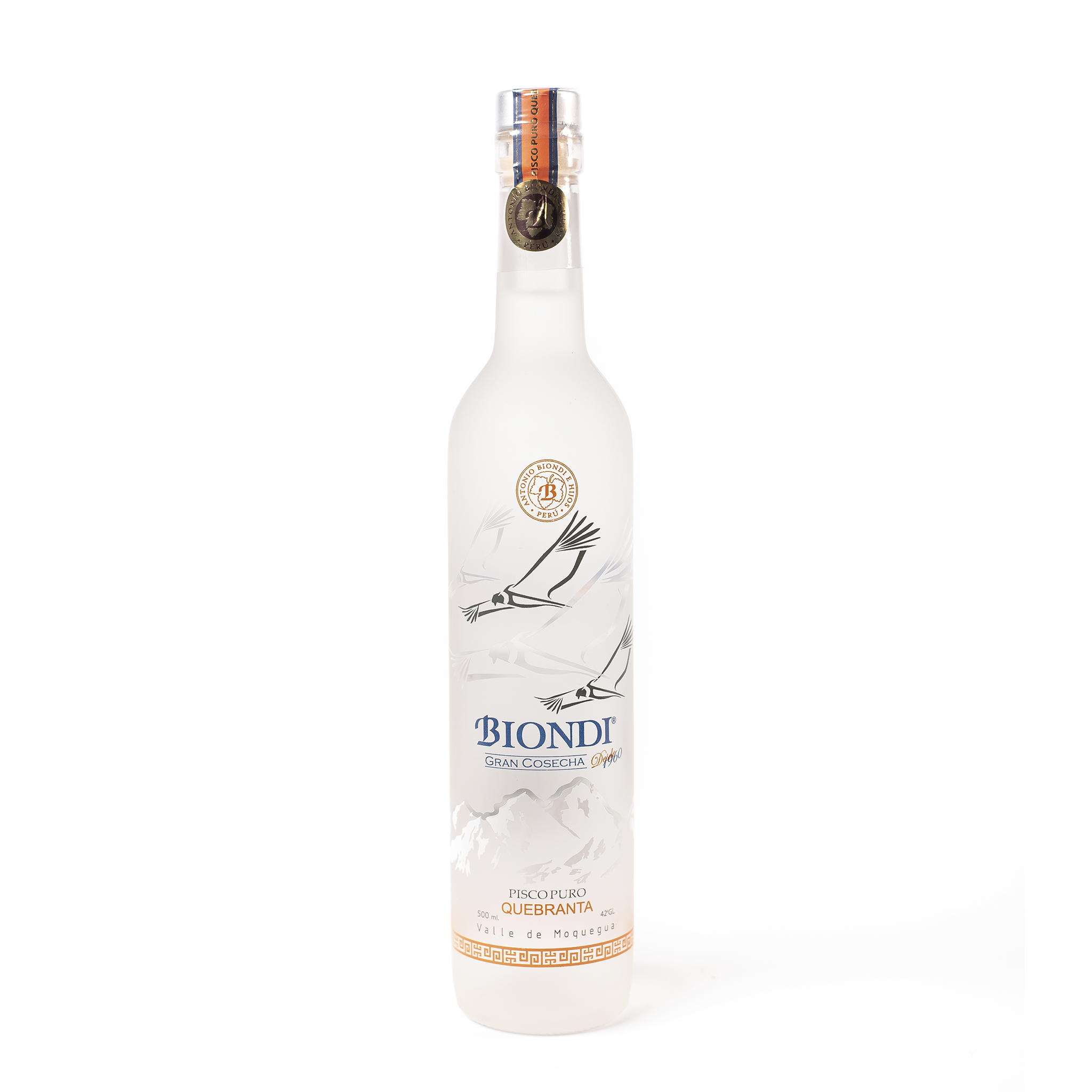 PISCO BIONDI GRAN COSECHA QUEBRANTA x 500ML