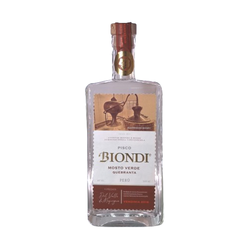 PISCO BIONDI MOSTO VERDE QUEBRANTA 500ML