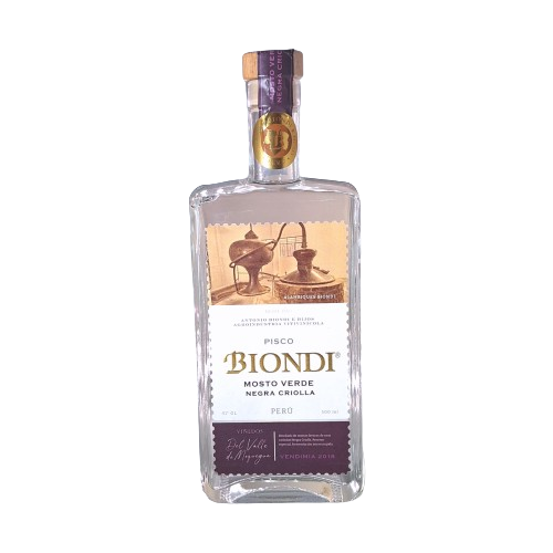 PISCO BIONDI MOSTO VERDE NEGRA CRIOLLA x 500ML